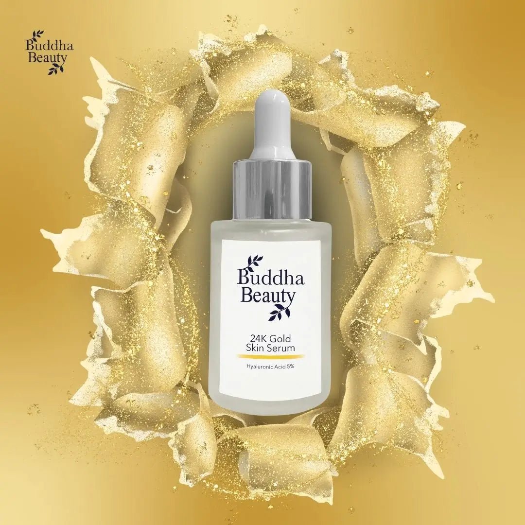 24K Gold & Hyaluronic Acid Facial Skin Serum #skincare#