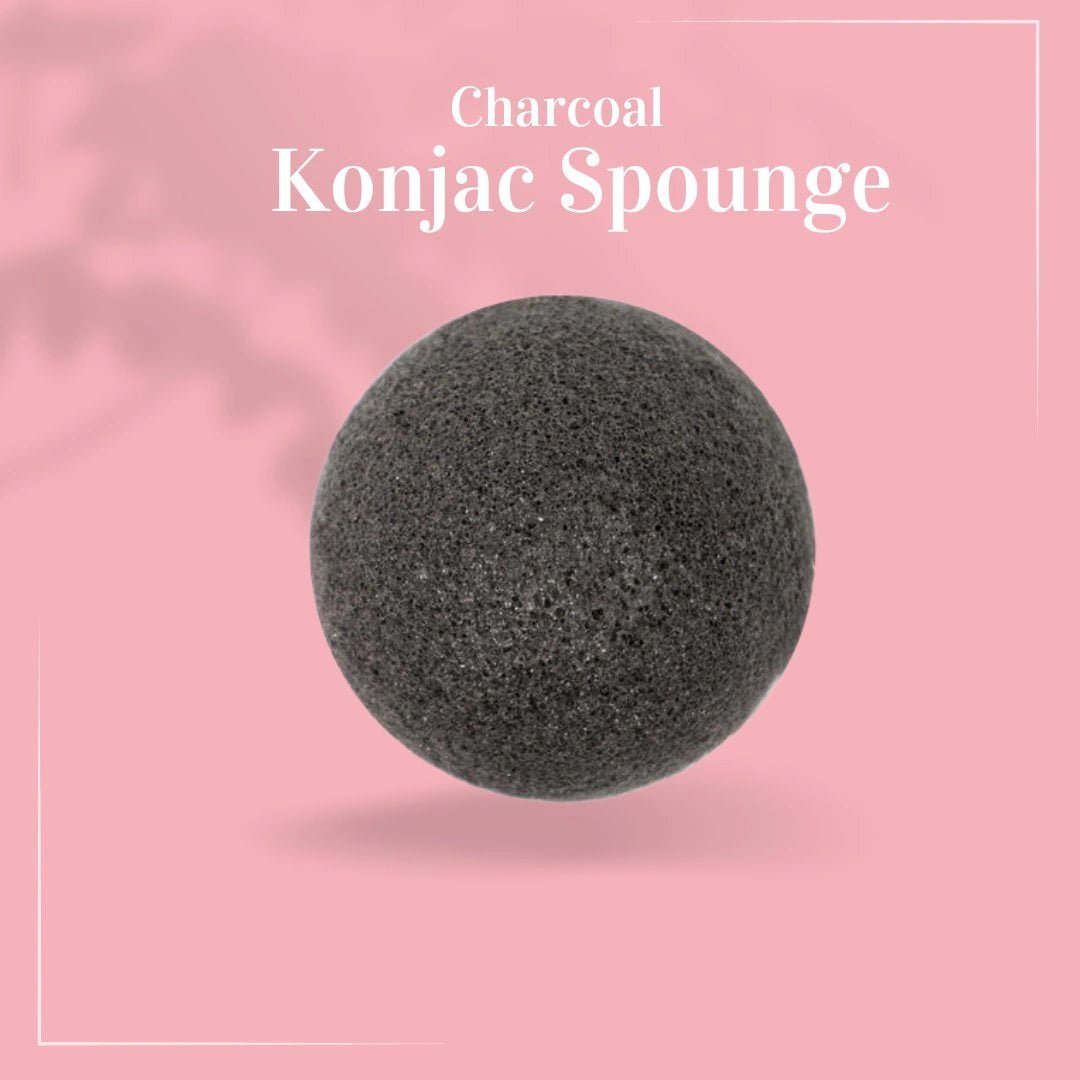 Black Konjac Facial Sponge - Activated Charcoal #skincare#